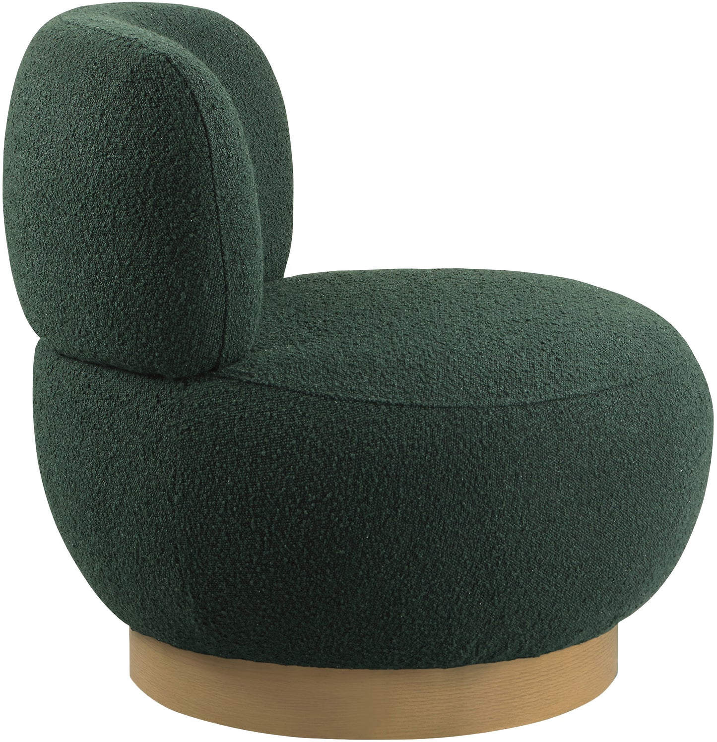 infinity green boucle fabric accent chair green