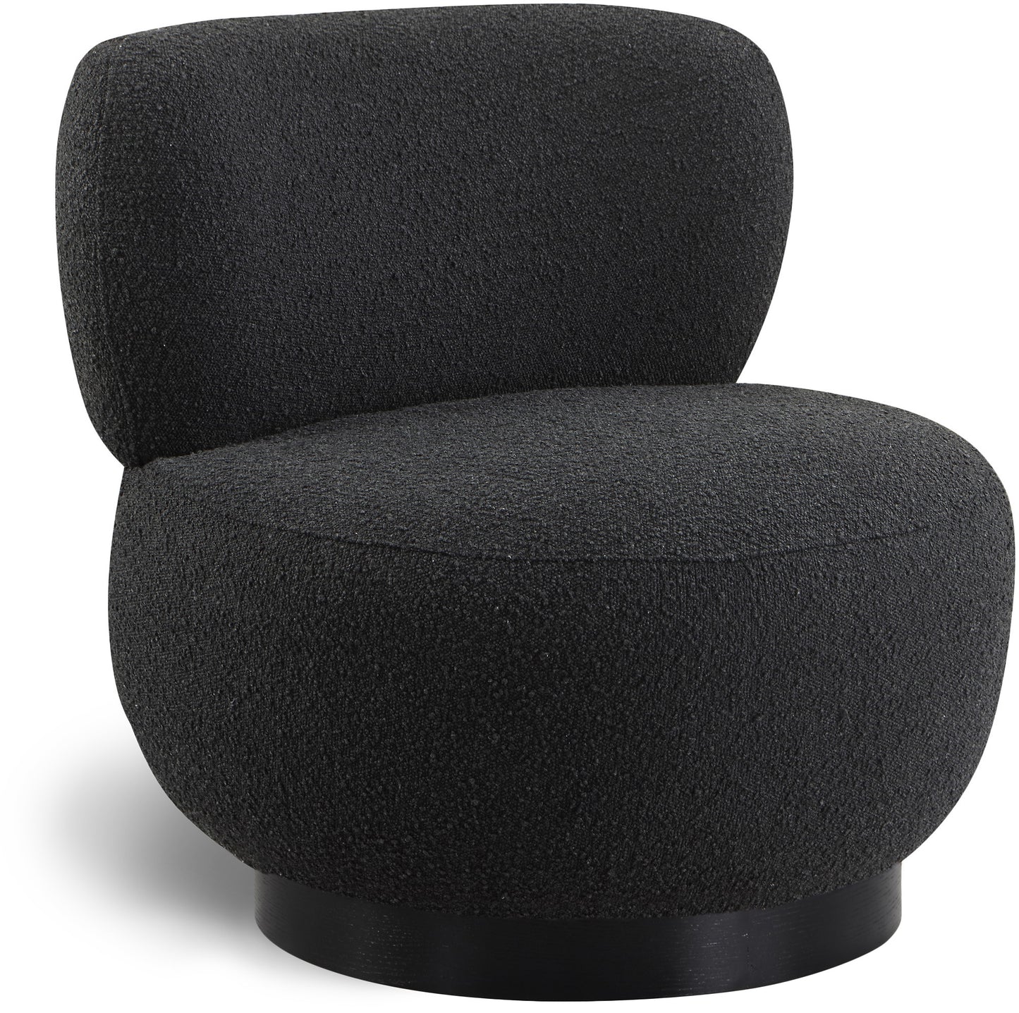 lavina black boucle fabric accent chair