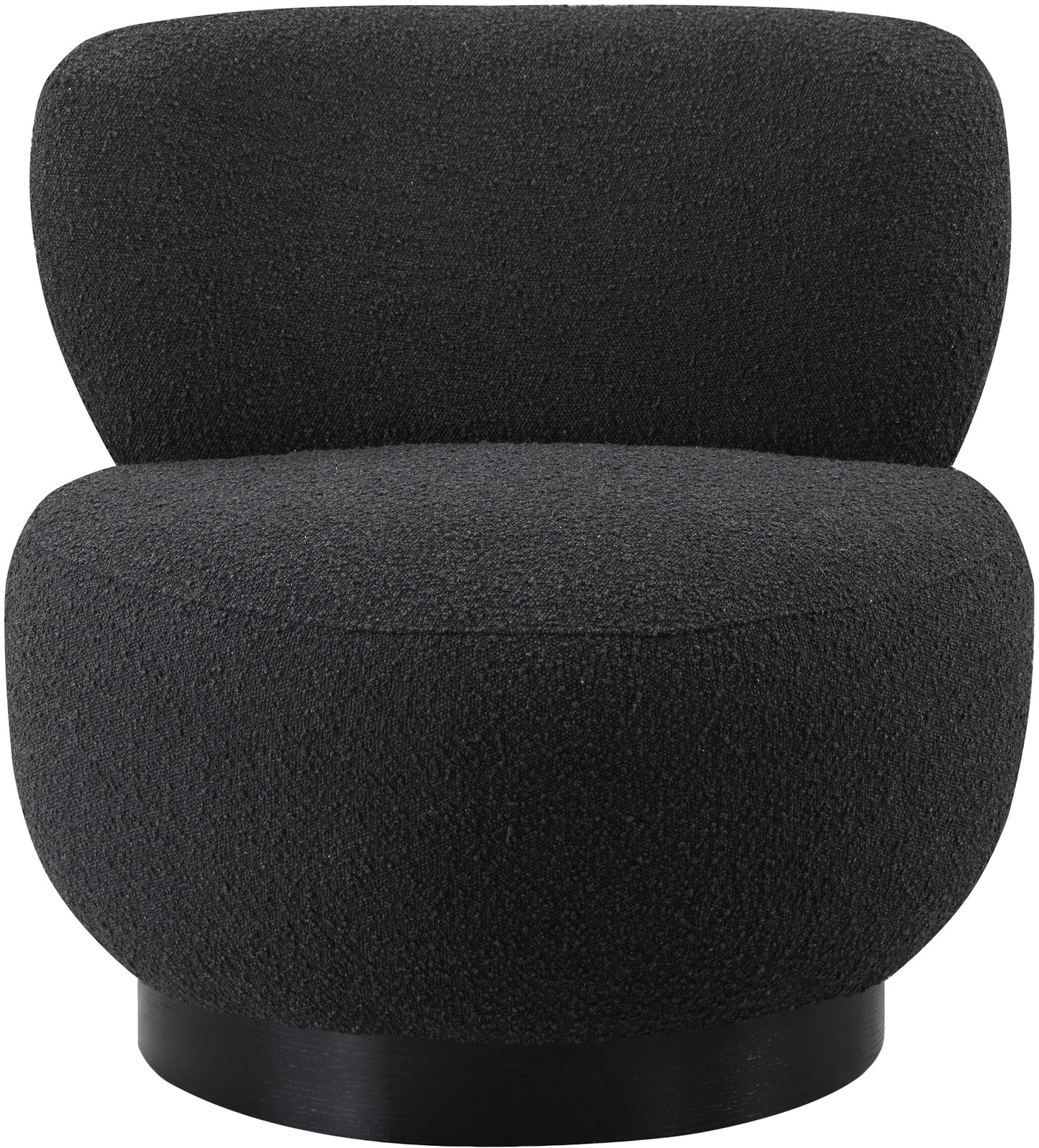 lavina black boucle fabric accent chair