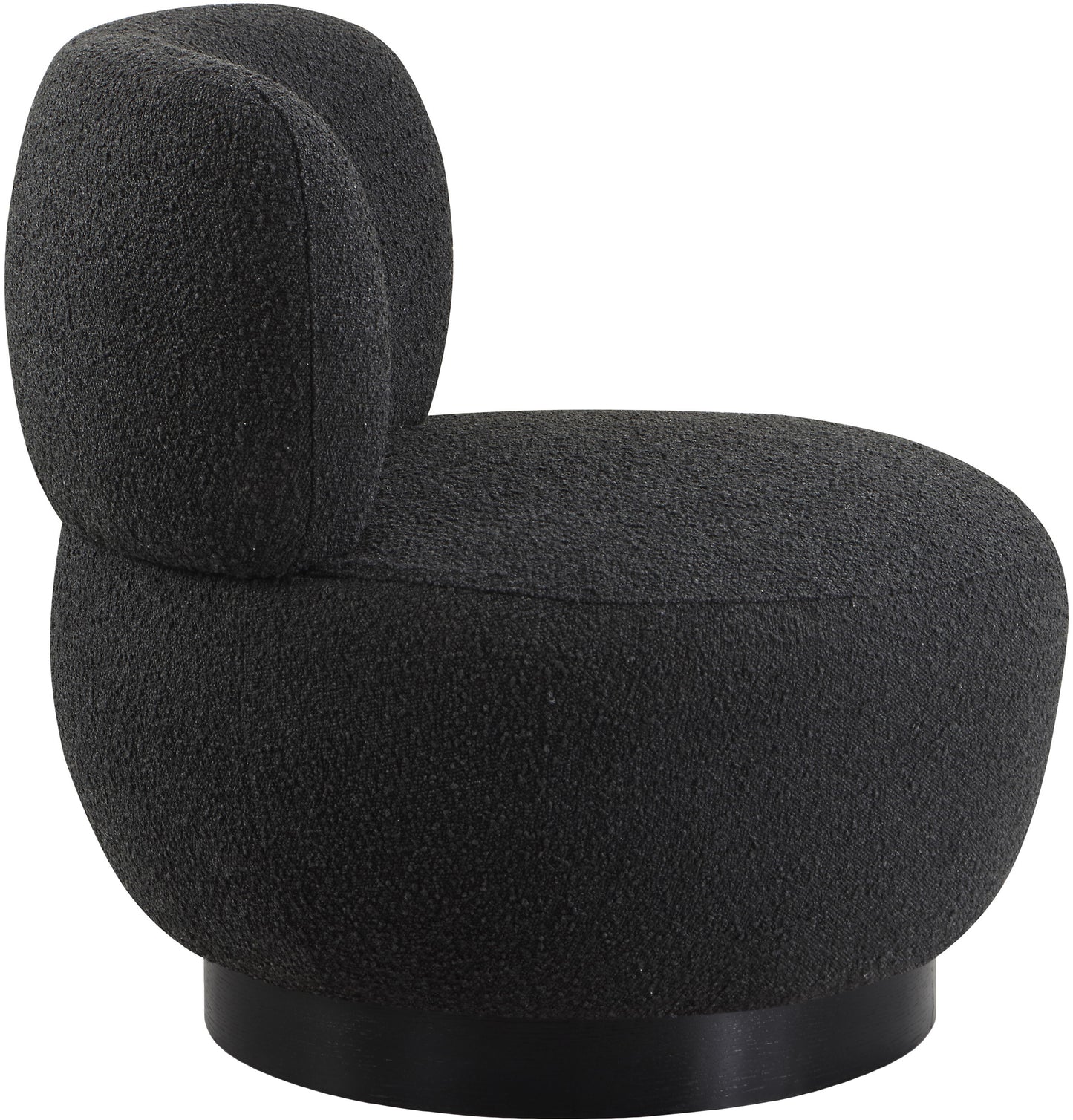 lavina black boucle fabric accent chair