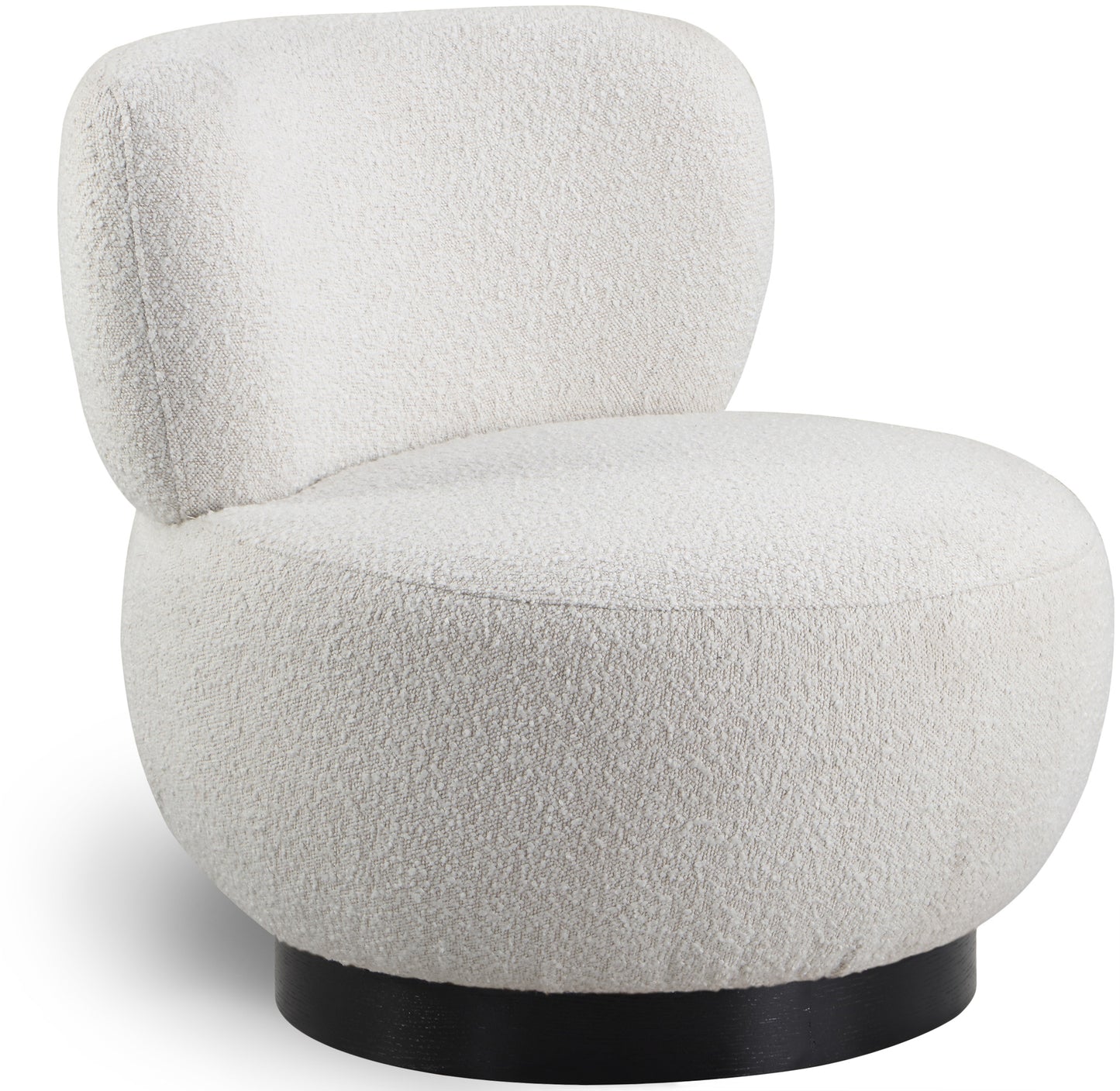 lavina cream boucle fabric accent chair