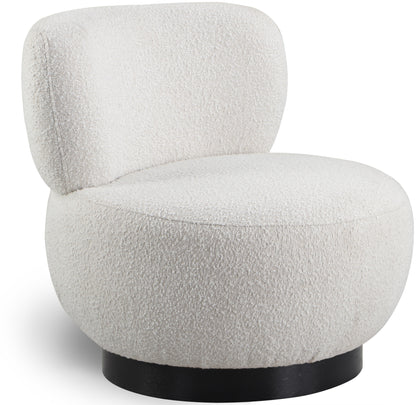 Lavina Cream Boucle Fabric Accent Chair