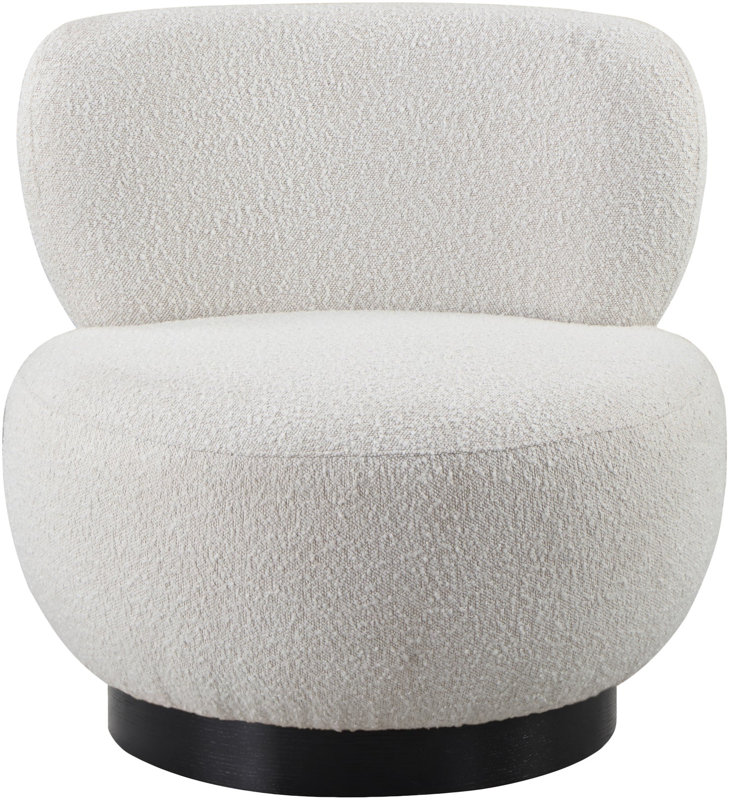 lavina cream boucle fabric accent chair