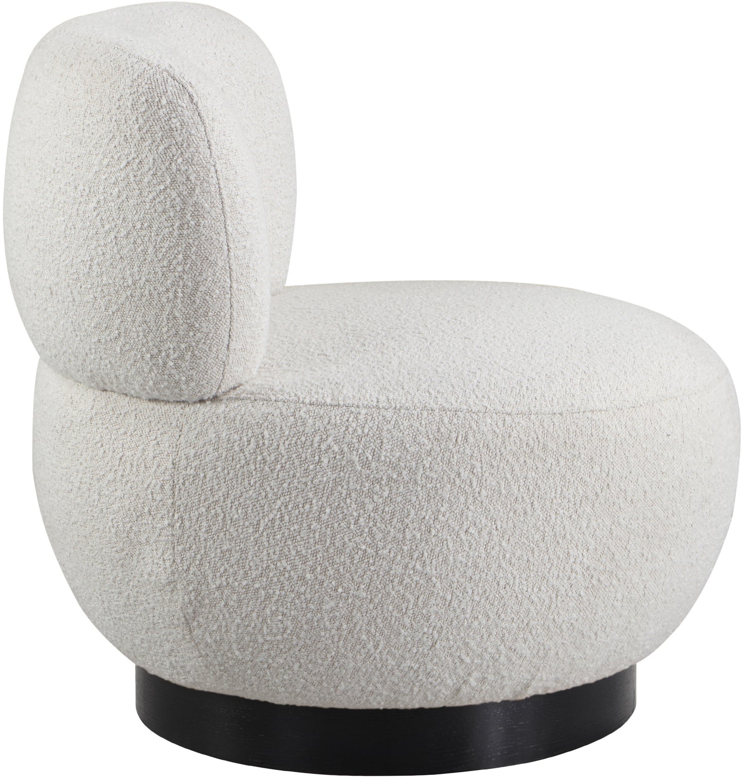 infinity cream boucle fabric accent chair cream