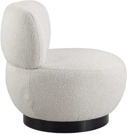 Infinity Cream Boucle Fabric Accent Chair Cream