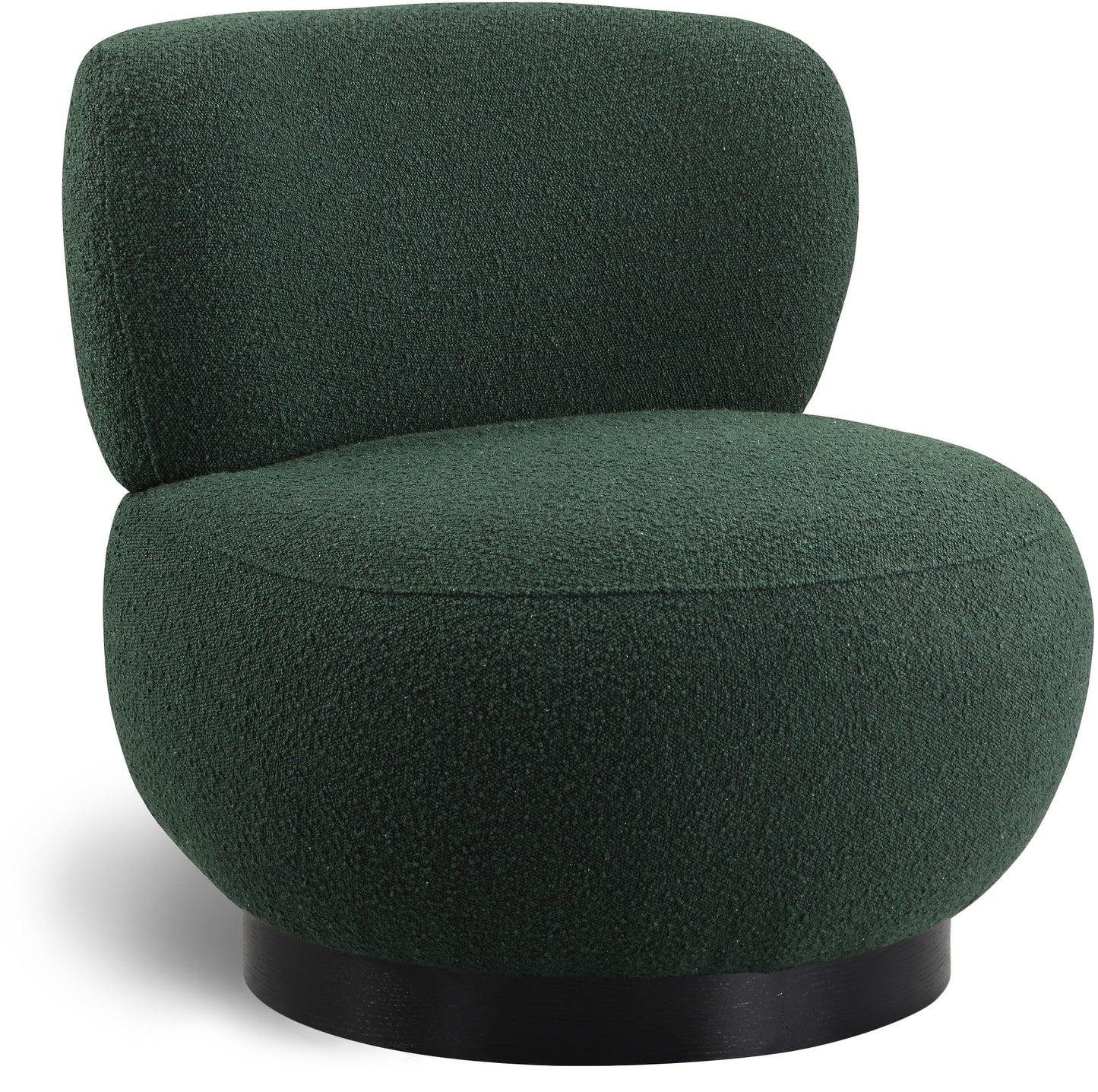 lavina green boucle fabric accent chair