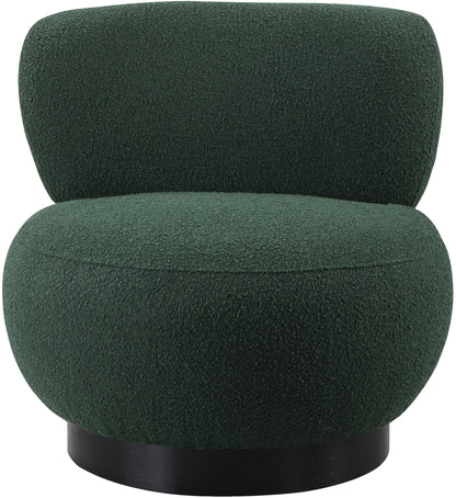 Lavina Green Boucle Fabric Accent Chair