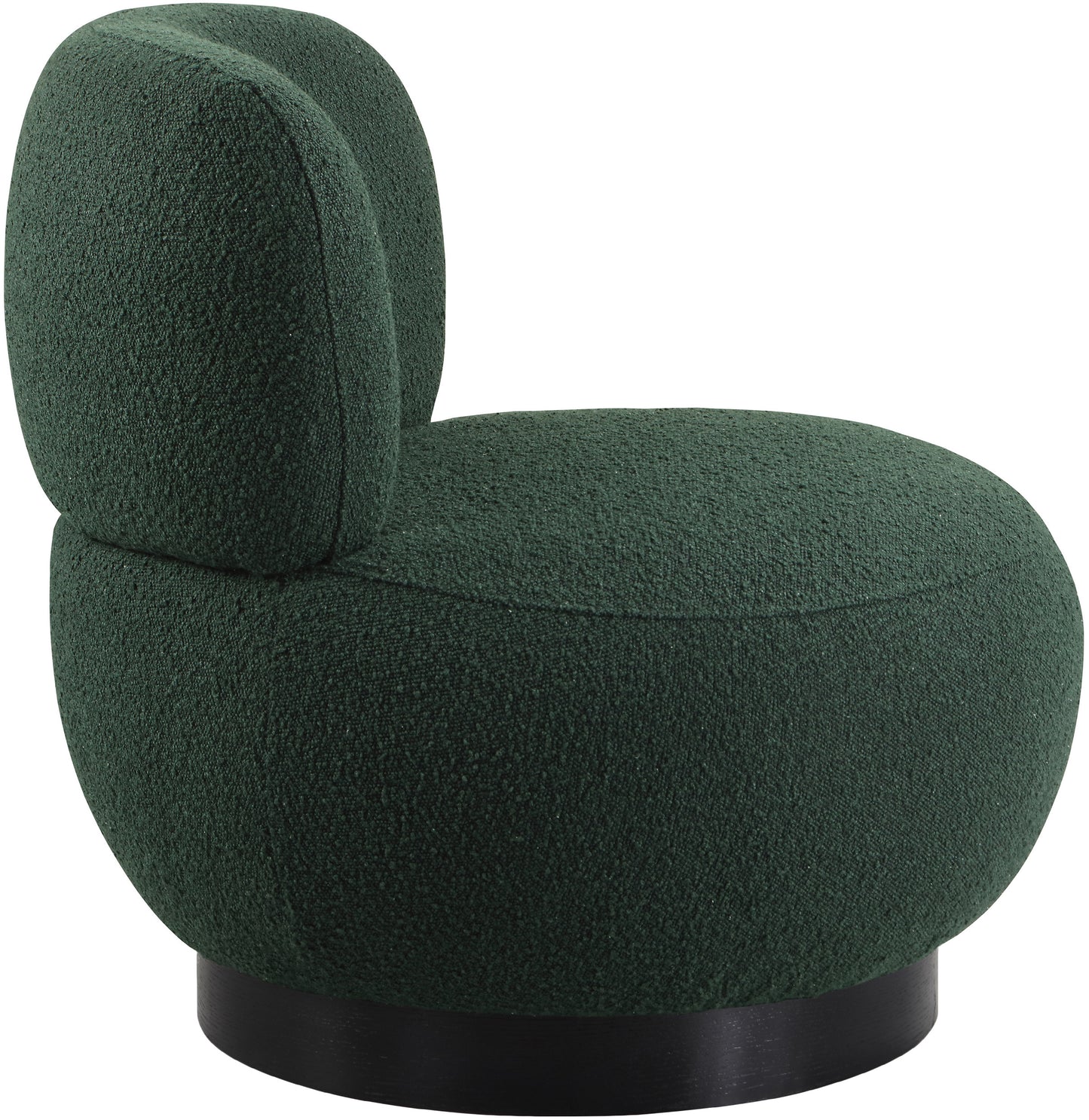 lavina green boucle fabric accent chair