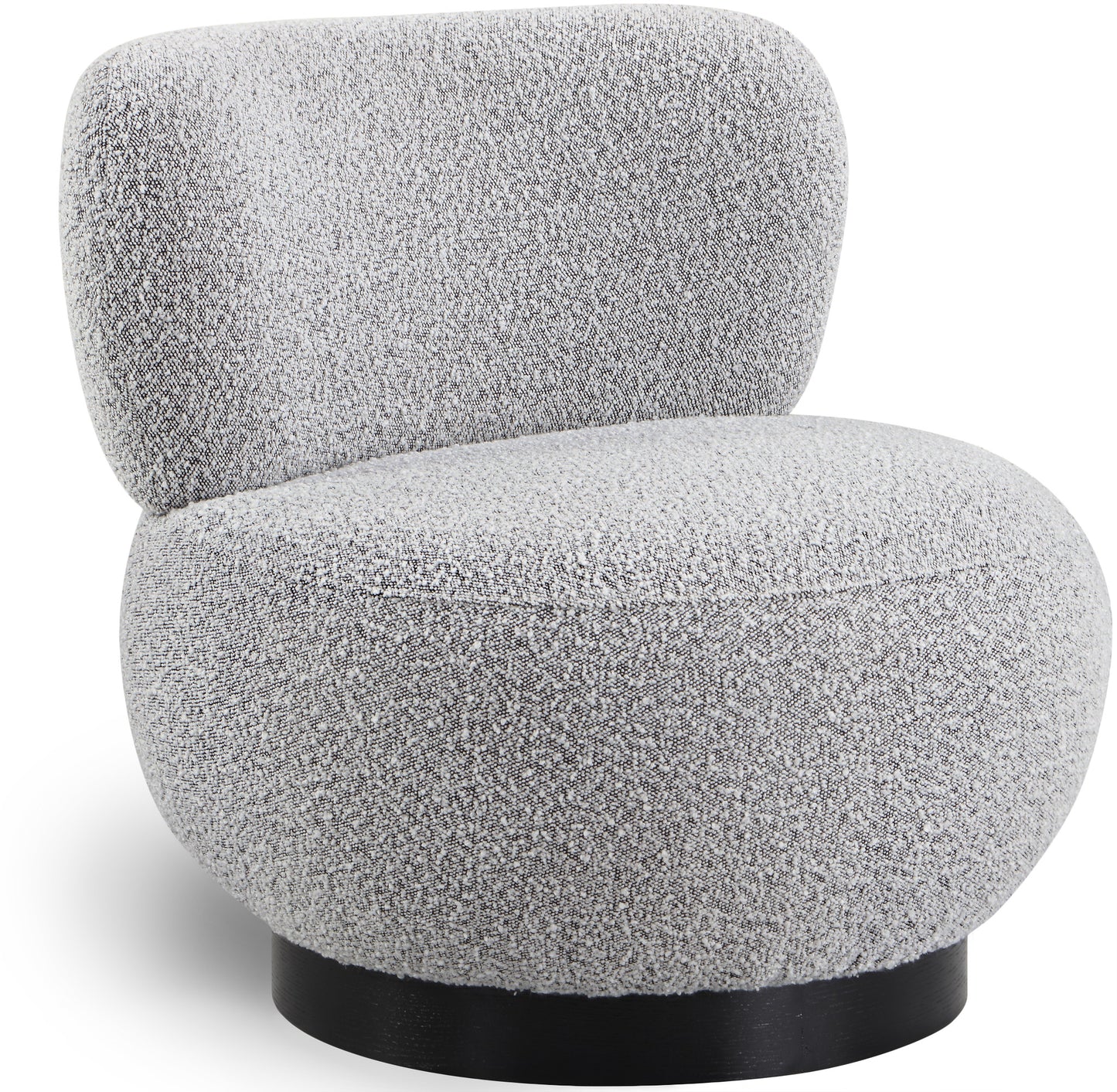 lavina grey boucle fabric accent chair