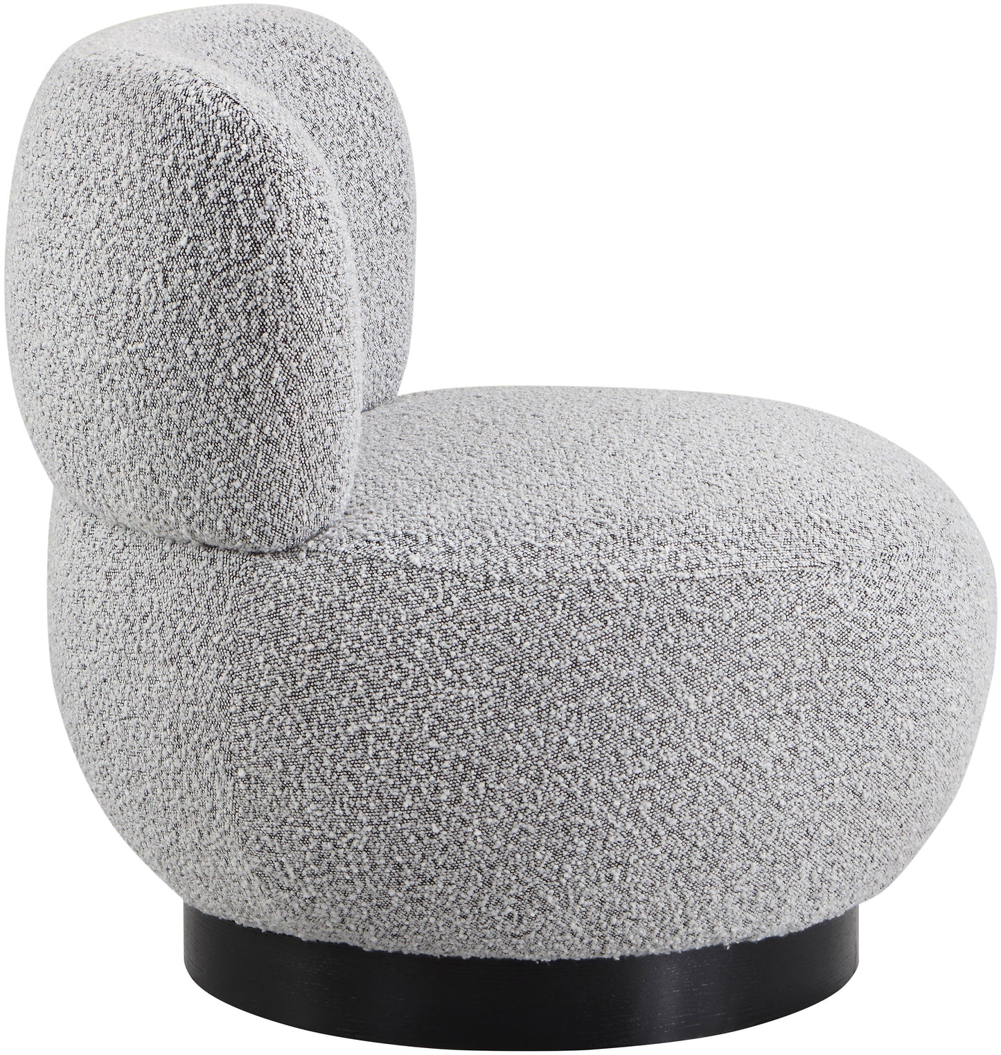 infinity grey boucle fabric accent chair grey