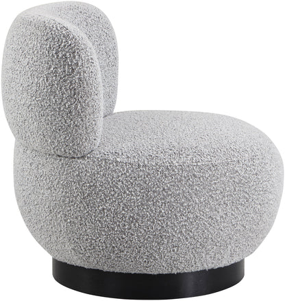 Infinity Grey Boucle Fabric Accent Chair Grey