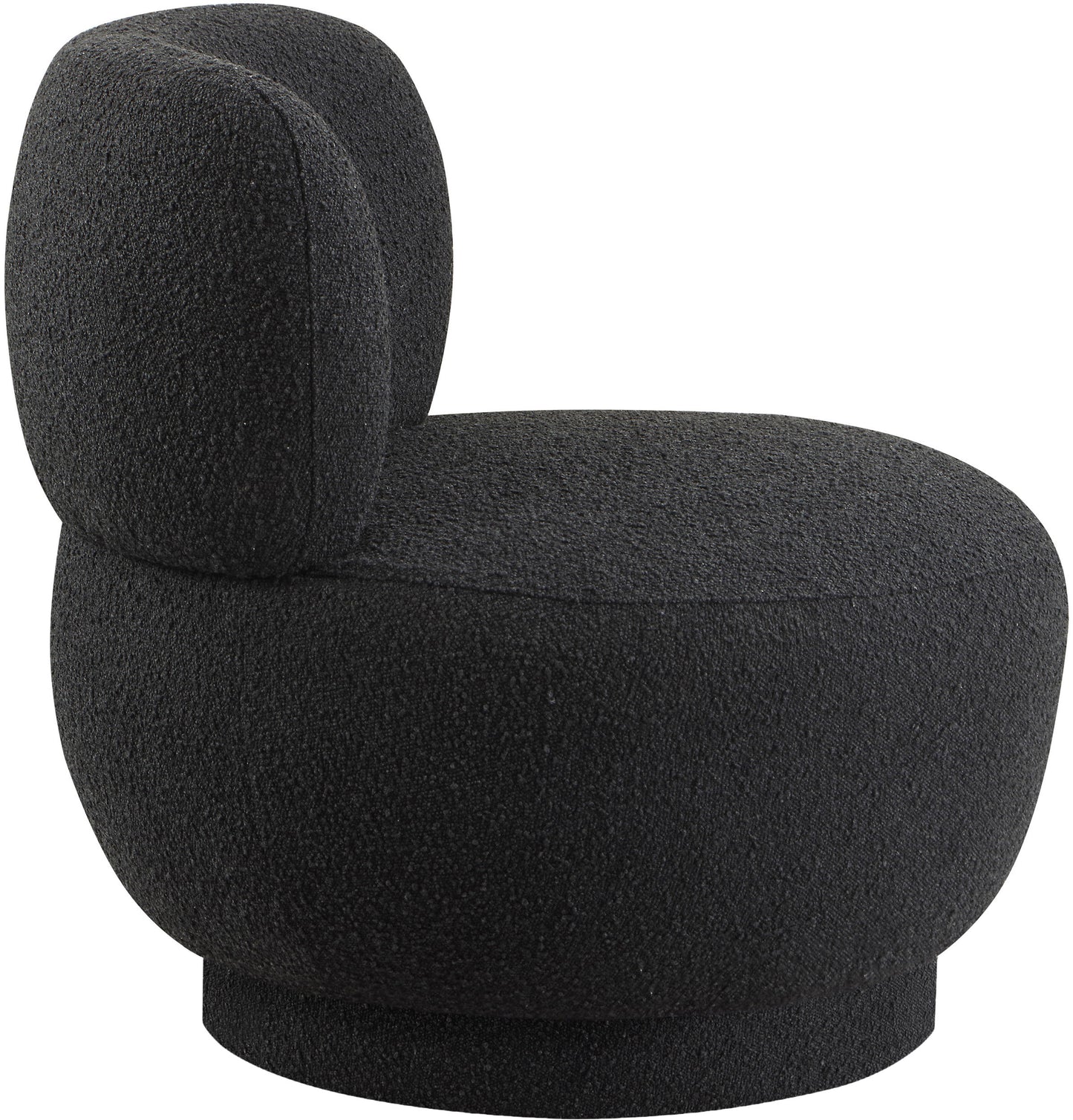 infinity black boucle fabric accent chair black