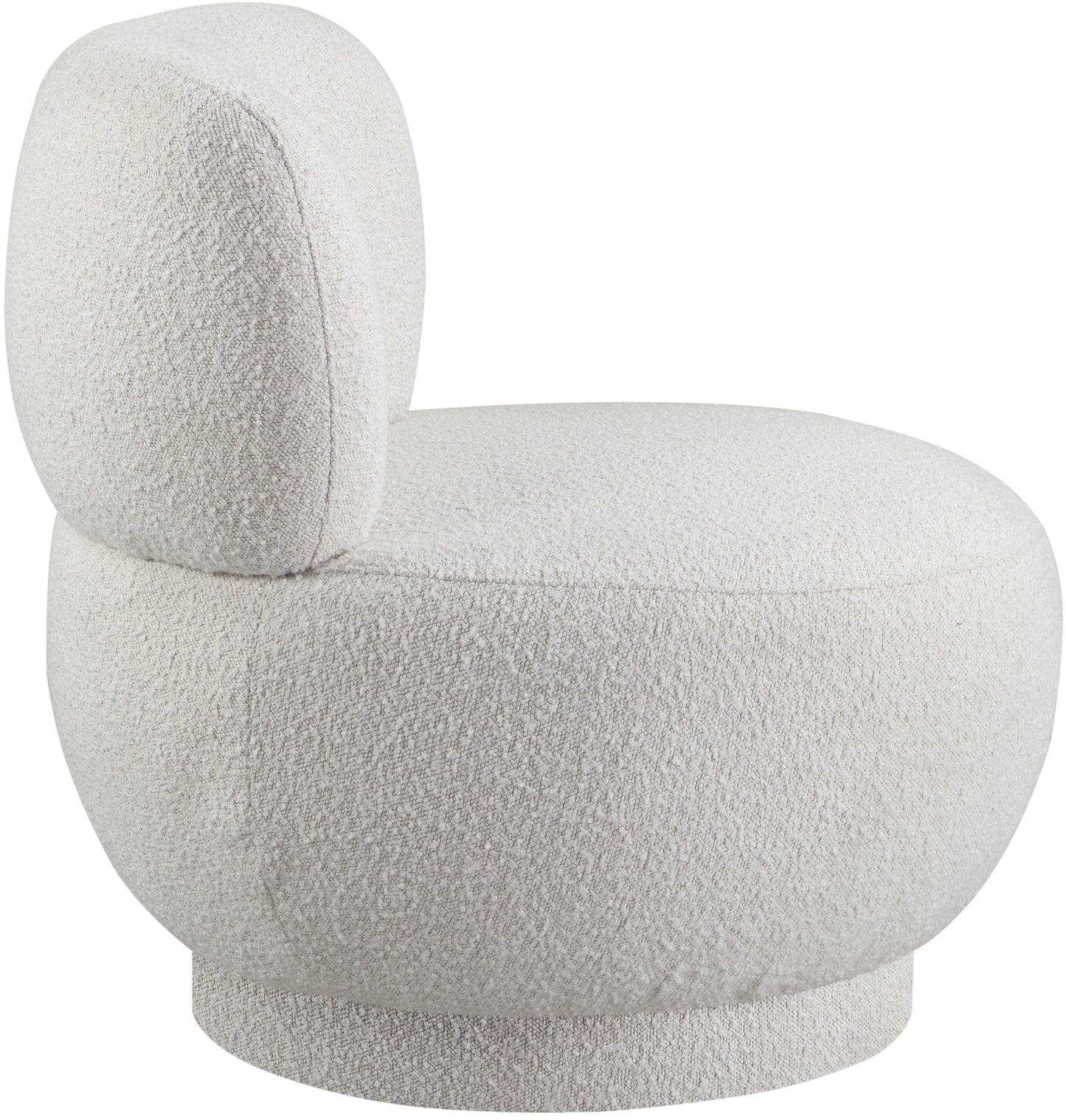 infinity cream boucle fabric accent chair cream