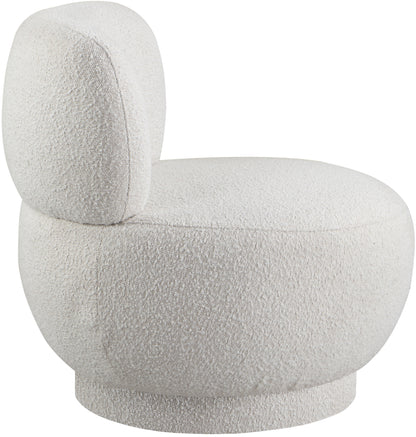 Infinity Cream Boucle Fabric Accent Chair Cream