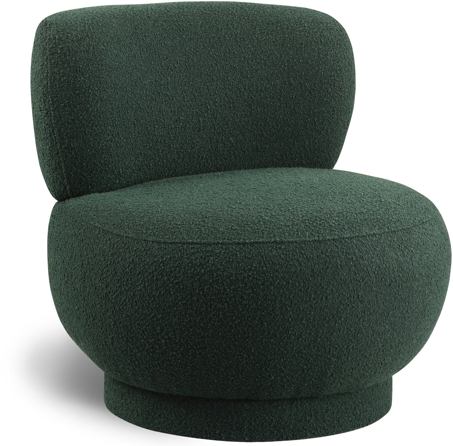 lavina green boucle fabric accent chair