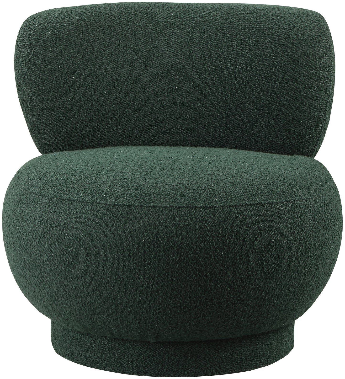 lavina green boucle fabric accent chair