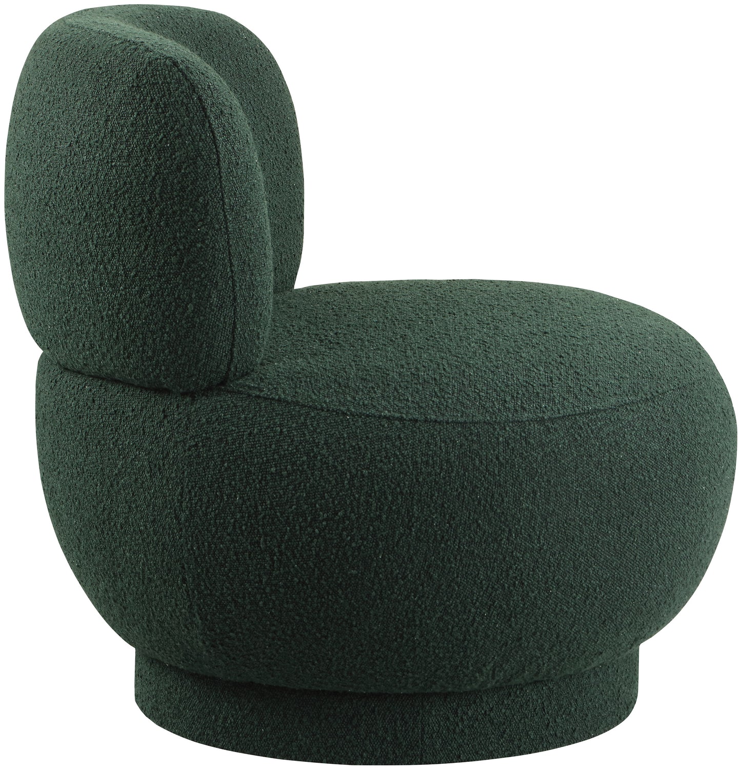 infinity green boucle fabric accent chair green