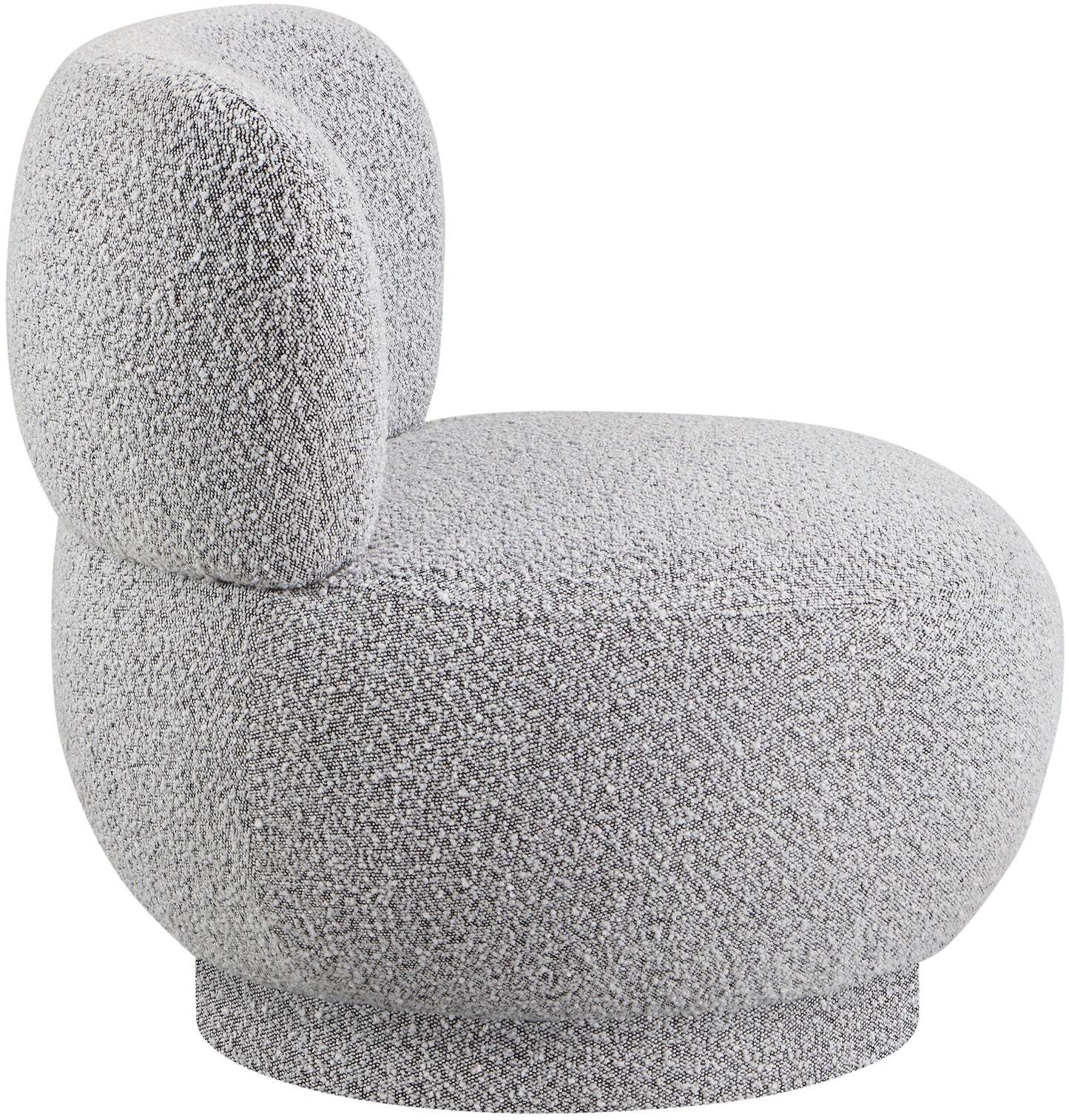 infinity grey boucle fabric accent chair grey