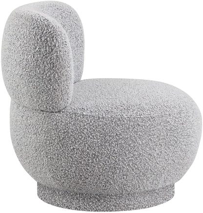 Infinity Grey Boucle Fabric Accent Chair Grey