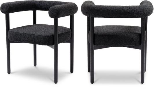 Barlow Black Boucle Fabric Dining Chair