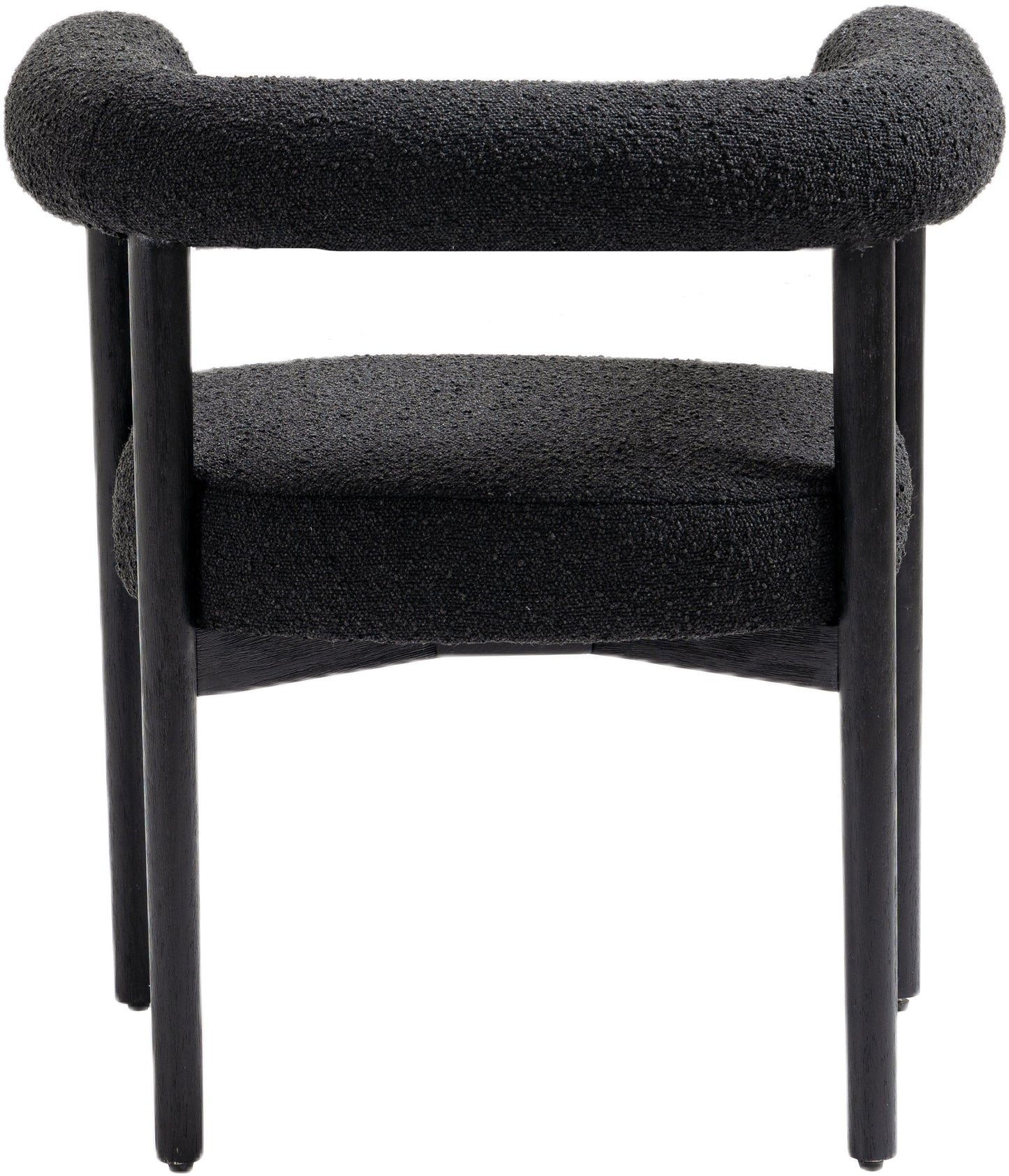 barlow black boucle fabric dining chair