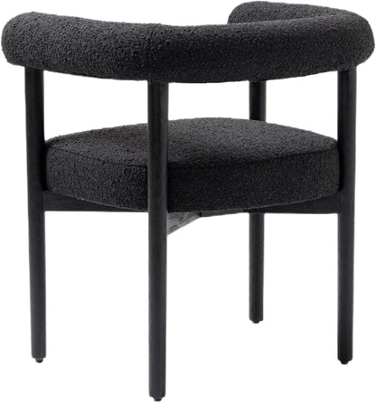 Barlow Black Boucle Fabric Dining Chair