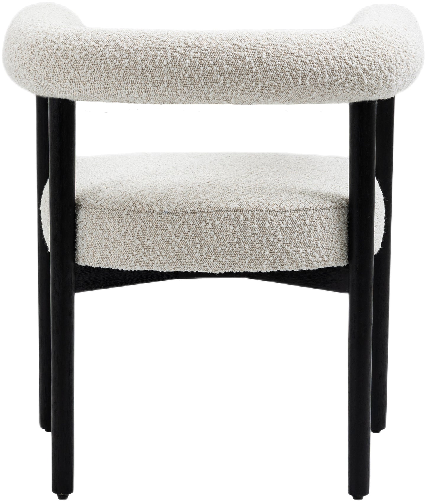 barlow cream boucle fabric dining chair