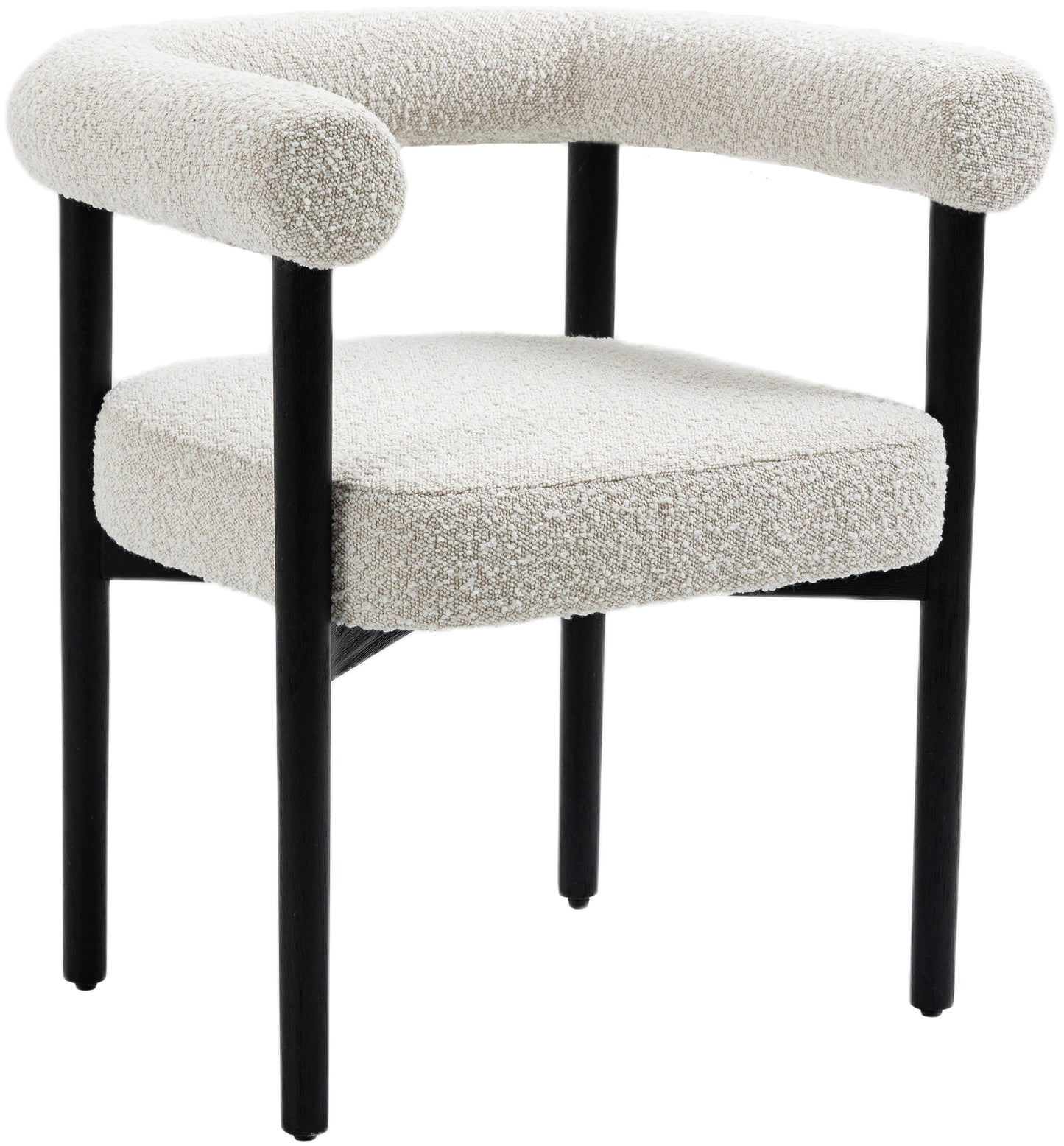 barlow cream boucle fabric dining chair