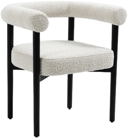 Barlow Cream Boucle Fabric Dining Chair