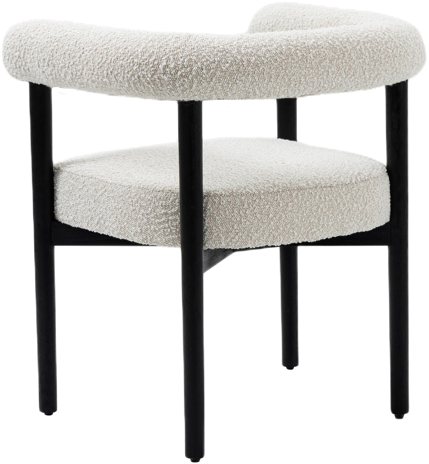 barlow cream boucle fabric dining chair