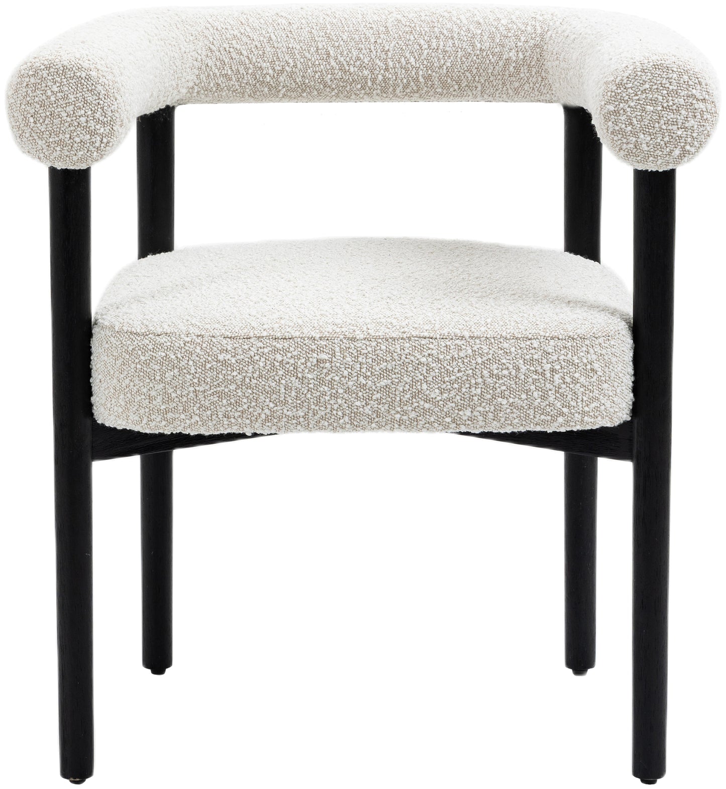 barlow cream boucle fabric dining chair