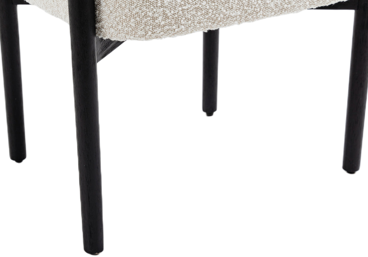 barlow cream boucle fabric dining chair