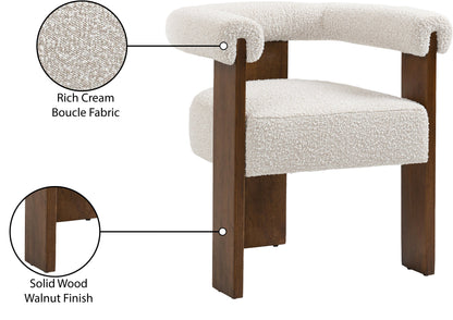 Naomi Cream Boucle Fabric Dining Chair C