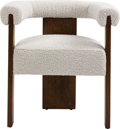 Naomi Cream Boucle Fabric Dining Chair C