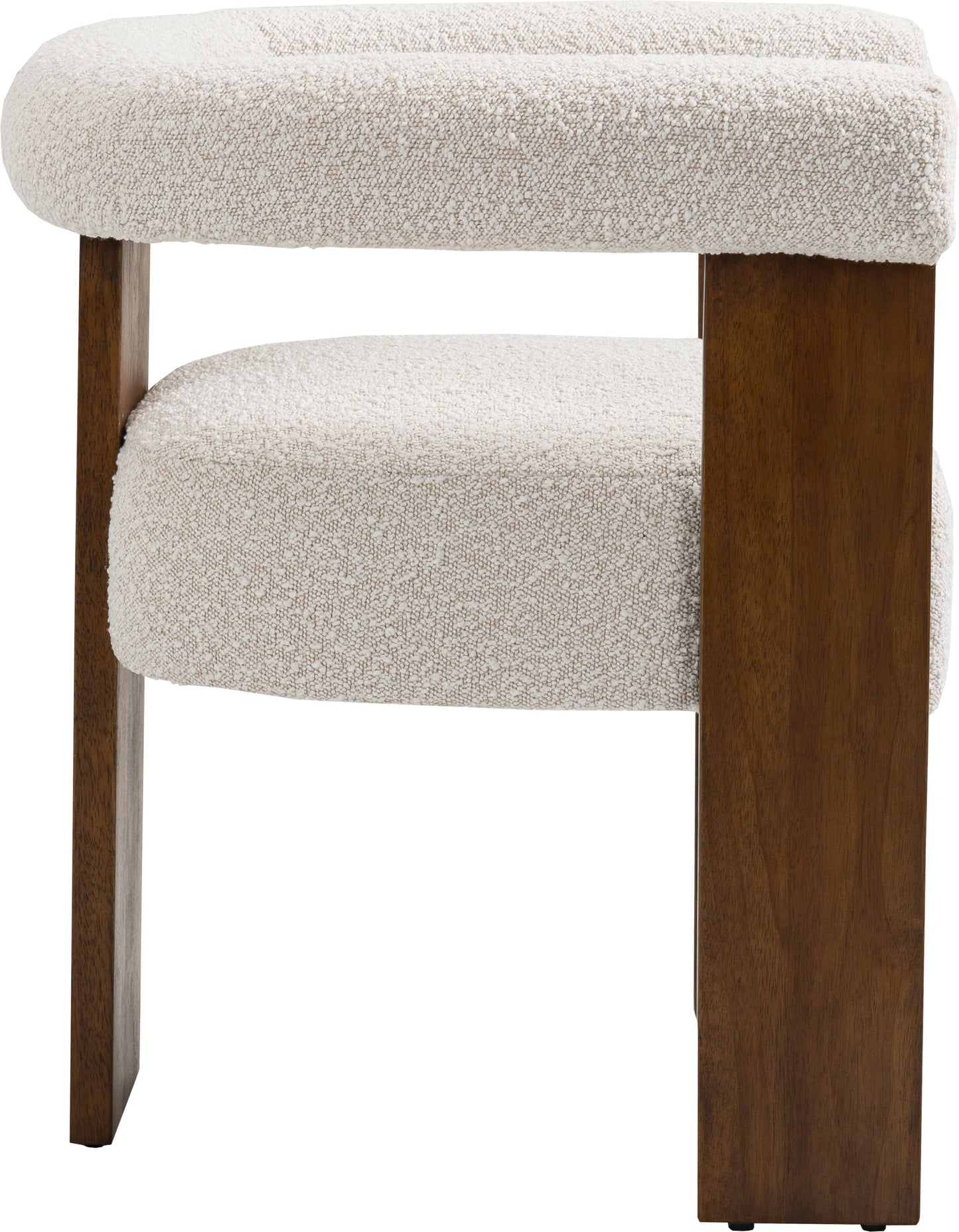 naomi cream boucle fabric dining chair c