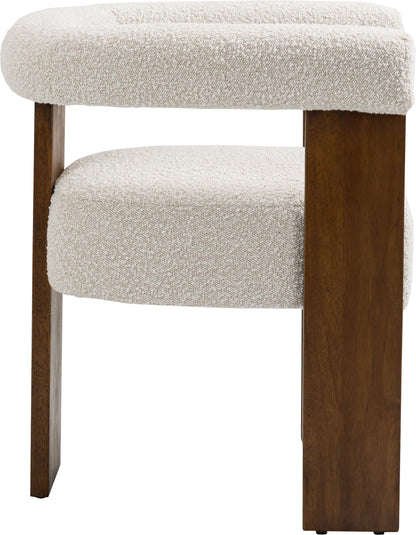 Naomi Cream Boucle Fabric Dining Chair C