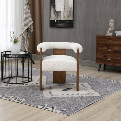 Naomi Cream Boucle Fabric Dining Chair C