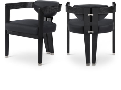 Tavolo Black Vegan Leather Dining Chair