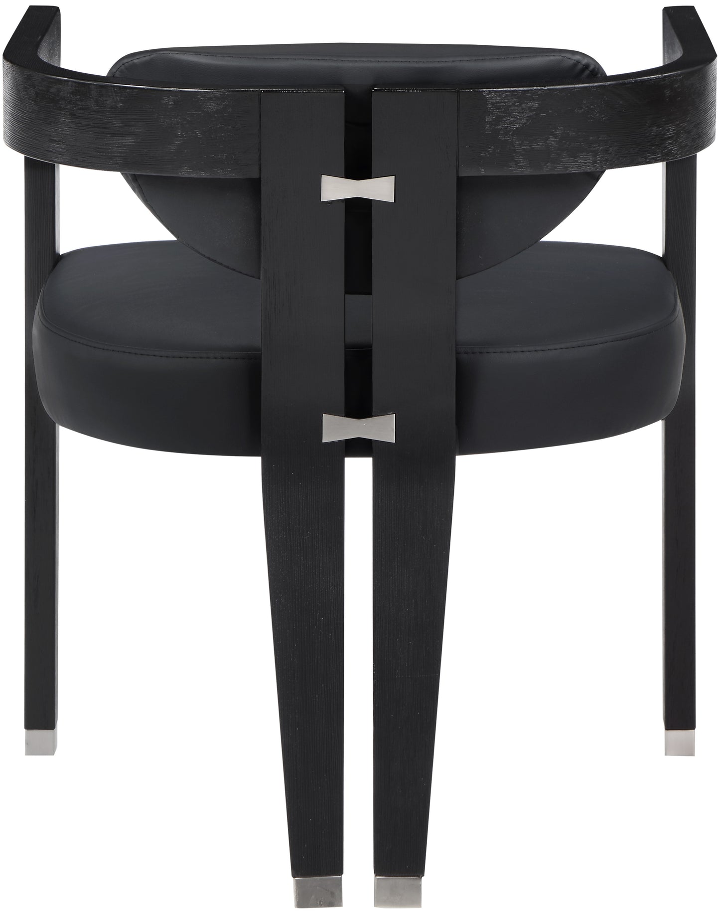 tavolo black vegan leather dining chair