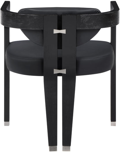 Tavolo Black Vegan Leather Dining Chair