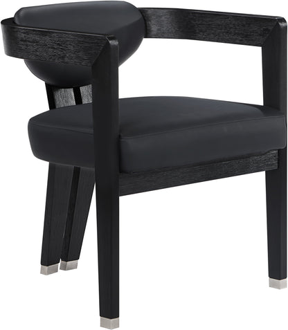 Tavolo Black Vegan Leather Dining Chair