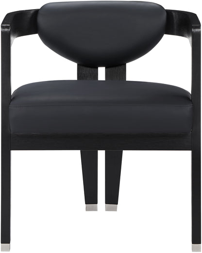 Vivacious Black Faux Leather Dining Chair C