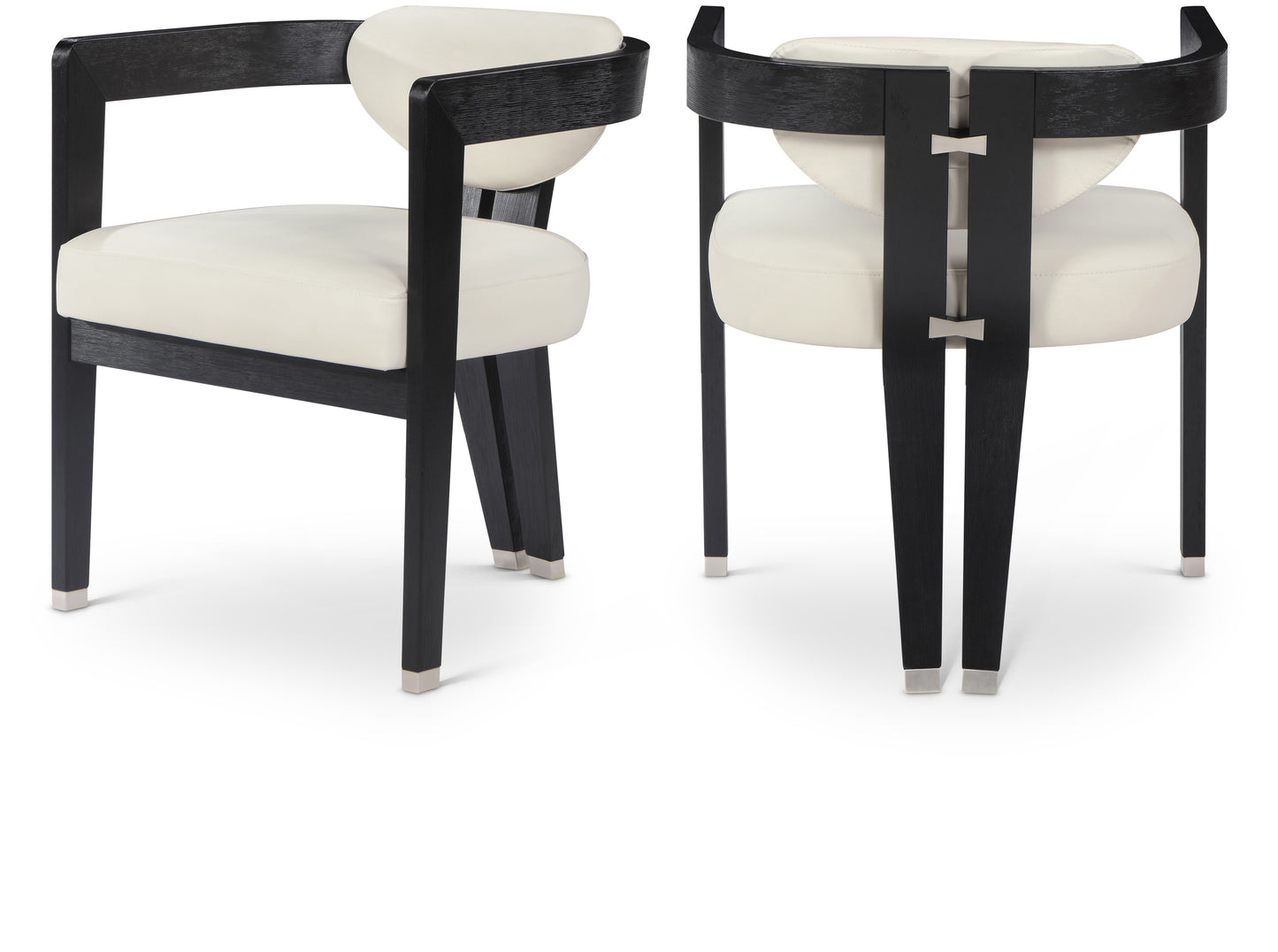 tavolo cream vegan leather dining chair