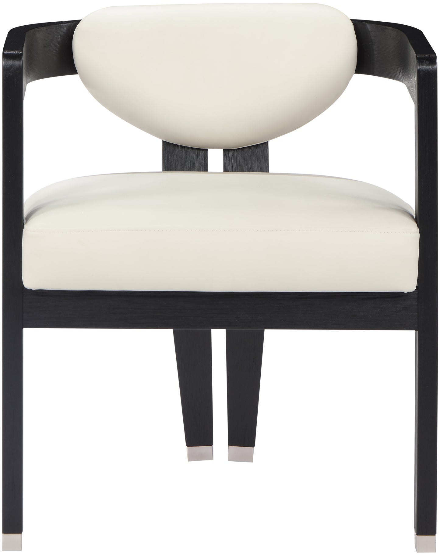 vivacious cream faux leather dining chair c