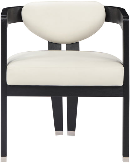 Vivacious Cream Faux Leather Dining Chair C