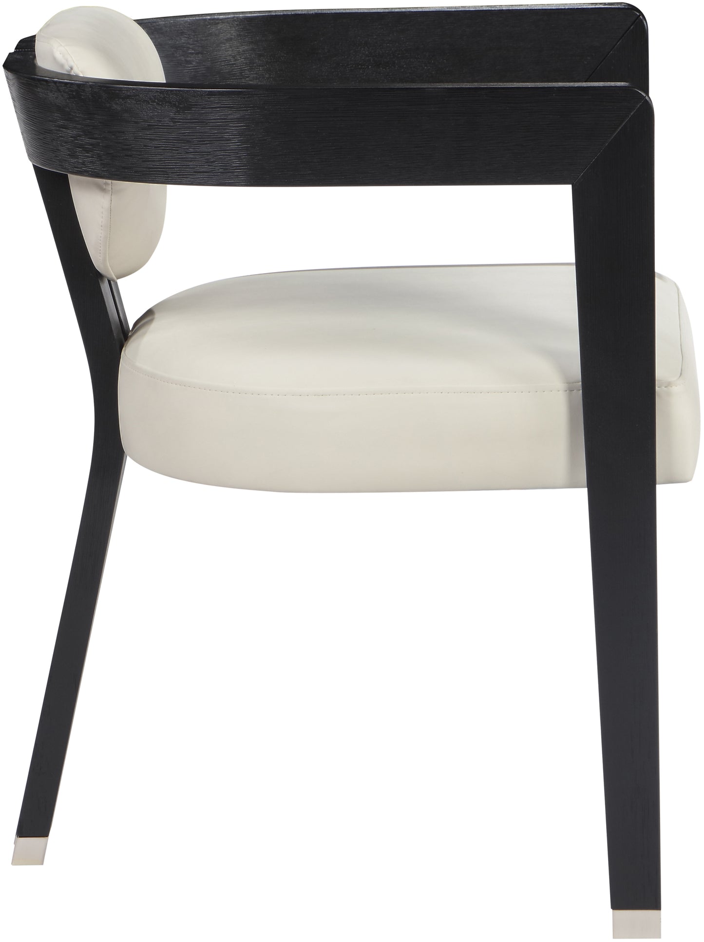 vivacious cream faux leather dining chair c