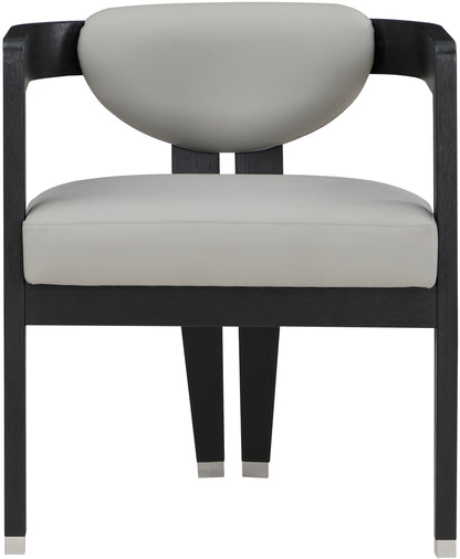 Vivacious Grey Faux Leather Dining Chair C