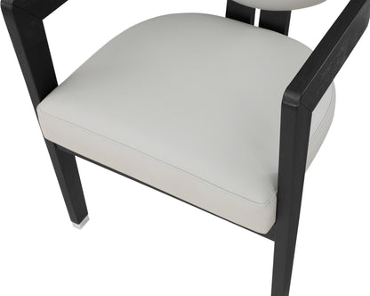 Vivacious Grey Faux Leather Dining Chair C