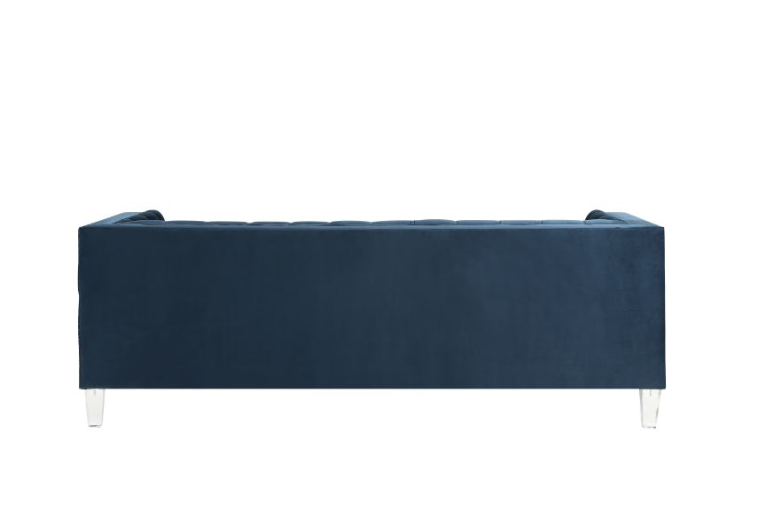 dixie sofa, blue velvet