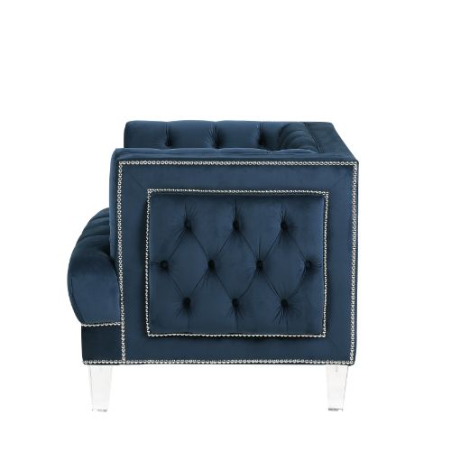 dixie chair, blue velvet